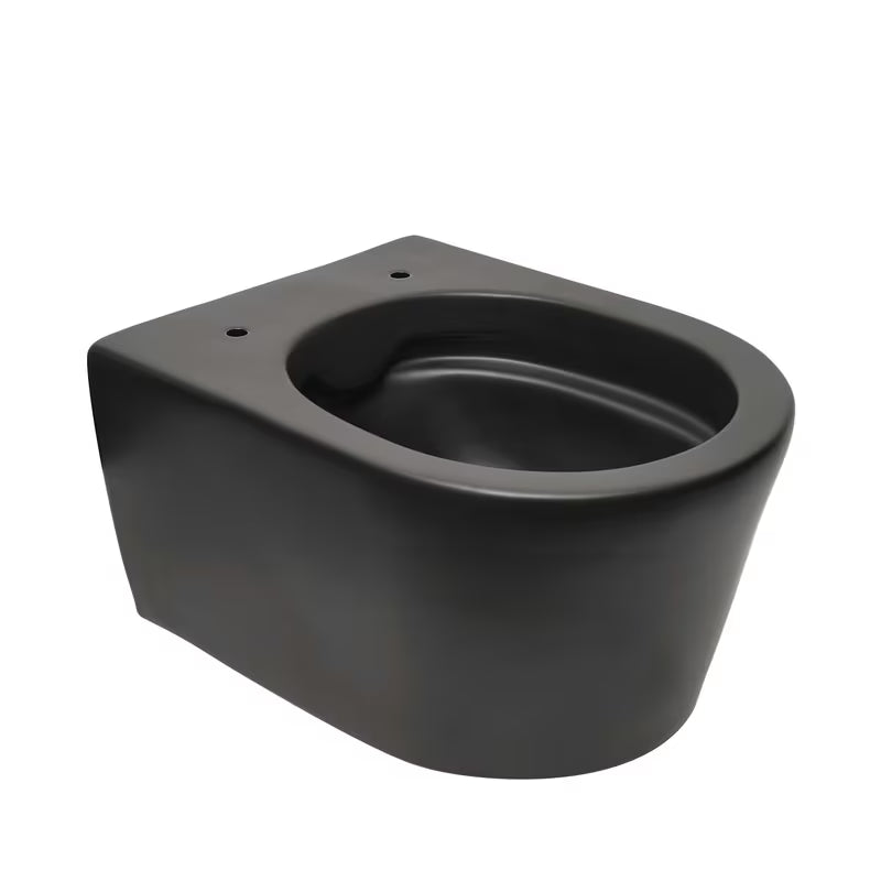 Černo-matné závěsné WC SAT Brevis se skrytým uchycením a sedátkem SoftClose