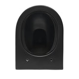 Černo-matné závěsné WC SAT Brevis se skrytým uchycením a sedátkem SoftClose