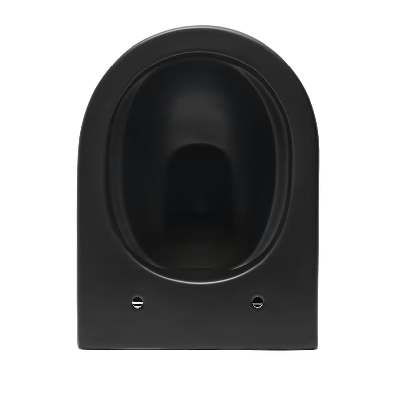 Černo-matné závěsné WC SAT Brevis se skrytým uchycením a sedátkem SoftClose