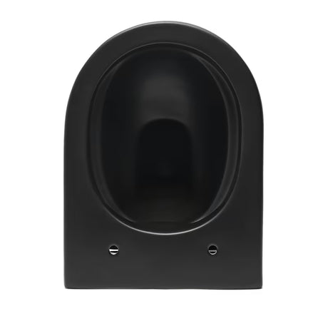 Černo-matné závěsné WC SAT Brevis se skrytým uchycením a sedátkem SoftClose