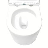 Závěsné WC SAT Brevis v bílé barvě se sedátkem SoftClose a skrytým uchycením.