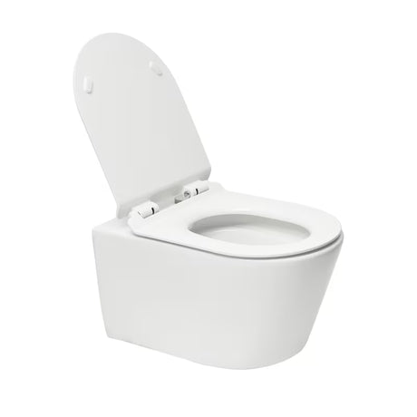 Bílé závěsné WC SAT Brevis se skrytým uchycením a sedátkem se SoftClose