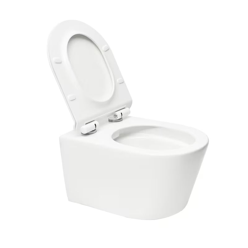 Bílé závěsné WC SAT Brevis se skrytým uchycením a sedátkem se SoftClose