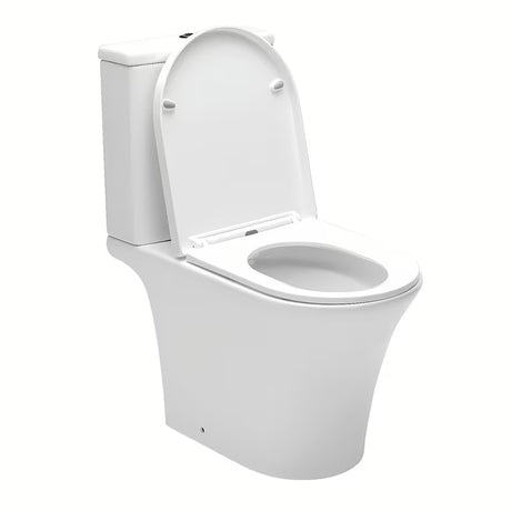 Bílé volně stojící WC kombi SAT Brevis s nádržkou, prkénkem SoftClose a duálním splachováním