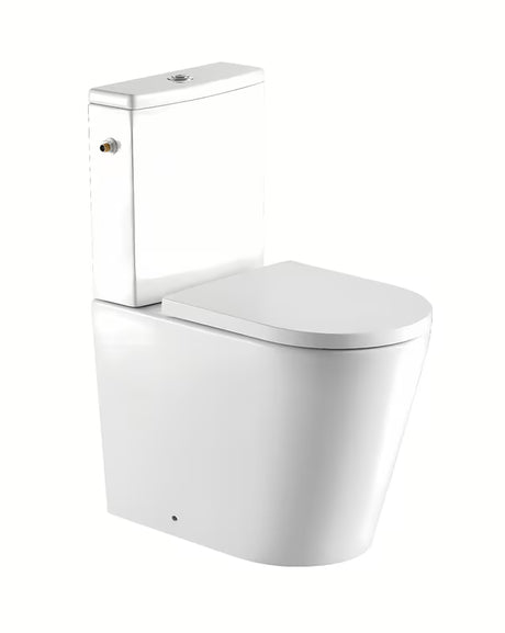 Bílé volně stojící WC kombi SAT Brevis s nádržkou, sedátkem SoftClose a vario odpadem