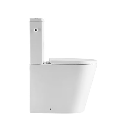 Bílé volně stojící WC kombi SAT Brevis s nádržkou, sedátkem SoftClose a vario odpadem
