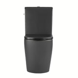 Volně stojící WC kombi SAT Brevis v černo-matné barvě s bezokrajovou mísou a sedátkem SoftClose.
