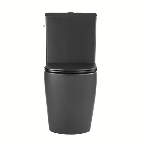Volně stojící WC kombi SAT Brevis v černo-matné barvě s bezokrajovou mísou a sedátkem SoftClose.