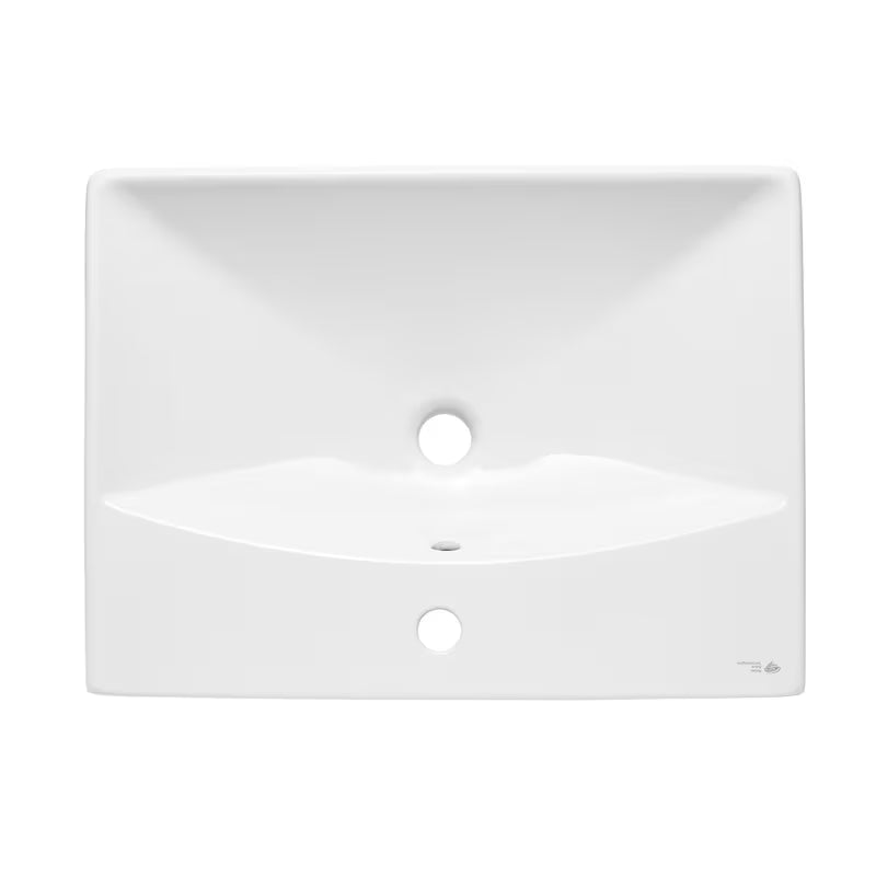 Bílé závěsné keramické umyvadlo SAT Brevis 60x45 cm s přepadem a otvorem pro baterii
