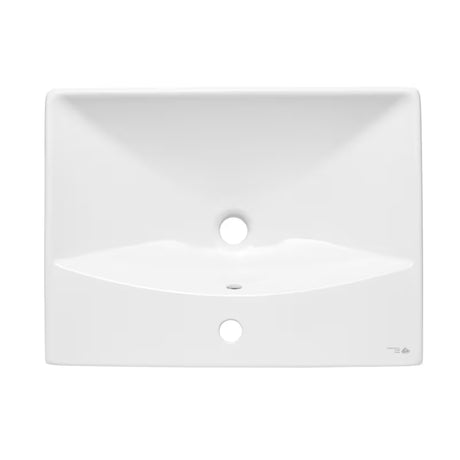 Bílé závěsné keramické umyvadlo SAT Brevis 60x45 cm s přepadem a otvorem pro baterii