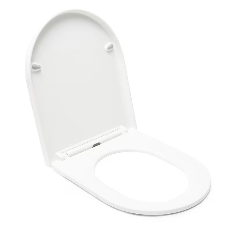 Bílé WC sedátko SAT Brevis se SoftClose a EasyLock pro snadné sejmutí a čištění.