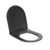 Černé WC sedátko SAT Brevis se SoftClose a EasyLock pro snadné sejmutí