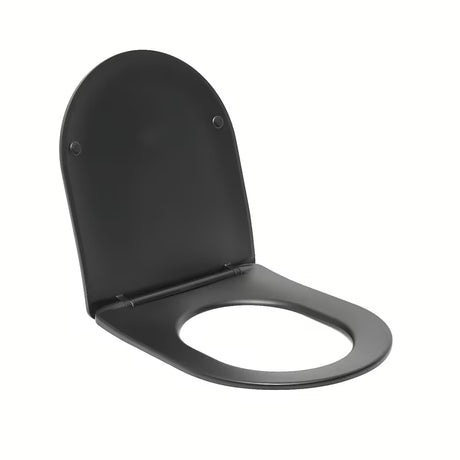 Černé WC sedátko SAT Brevis se SoftClose a EasyLock pro snadné sejmutí