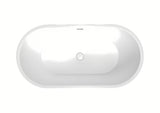 Volně stojící akrylátová vana SAT Brevis 160x80 cm v bílém provedení, vhodná ke stěně i do prostoru.