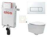 Závěsný WC set SAT Brevis s podomítkovým modulem Alca a duroplastovým sedátkem SoftClose