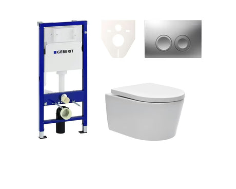 Závěsný WC set SAT Brevis s podomítkovou nádržkou Geberit Duofix a sedátkem se SoftClose