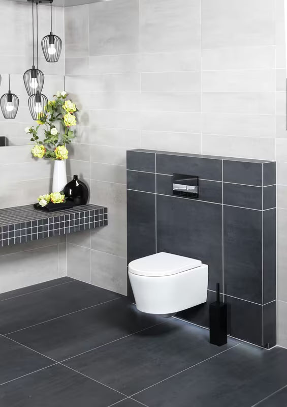 Závěsný WC set SAT Brevis s podomítkovou nádržkou Geberit Delta a ovládacím tlačítkem