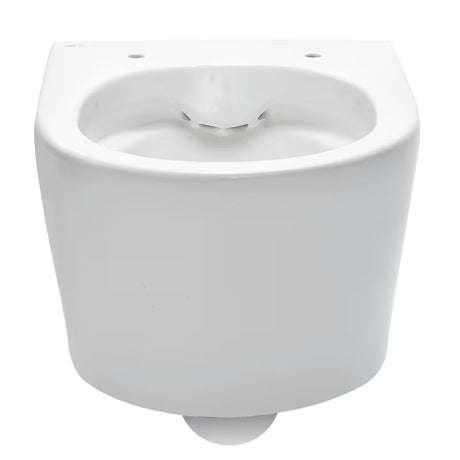 Závěsný WC set SAT Brevis s modulem Geberit, Rimless mísou a sedátkem SoftClose s bílým tlačítkem Delta