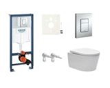 Pakabinami WC komplektas SAT Brevis su moduliu Grohe Rapid SL ir nuleidimo mygtuku Skate Cosmopolitan