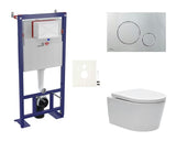 Závěsný WC set SAT Brevis s předstěnovým modulem, tichou nádržkou a sedátkem se SoftClose a EasyLock.