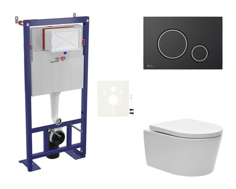Závěsný WC set SAT Brevis s modulem, ovládacím tlačítkem a sedátkem s funkcí SoftClose