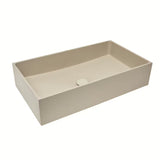 Pískové betonové umyvadlo na desku SAT Cemento 64x37 cm s tenkými stěnami