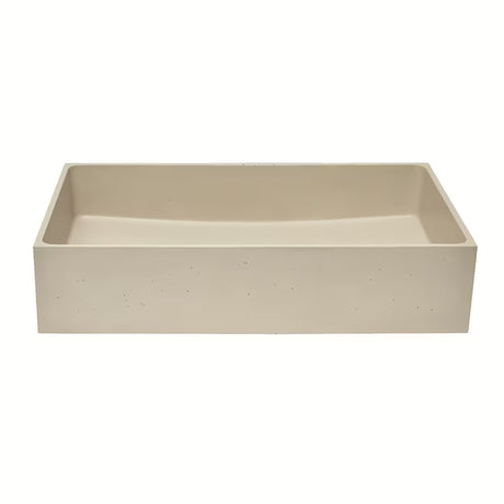Pískové betonové umyvadlo na desku SAT Cemento 64x37 cm s tenkými stěnami