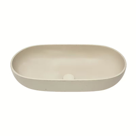 Pískové betonové umyvadlo SAT Cemento na desku 65x35 cm s tenkými stěnami