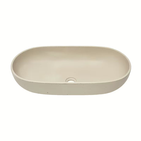 Pískové betonové umyvadlo SAT Cemento na desku 65x35 cm s tenkými stěnami