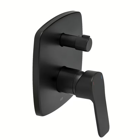 Podomítková sprchová baterie SAT Cube Way v černé matné s moderním hranatým designem