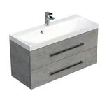 Závěsná koupelnová skříňka s umyvadlem SAT Cube Way v imitaci betonu 100x53x40 cm
