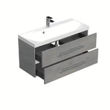 Závěsná koupelnová skříňka s umyvadlem SAT Cube Way v imitaci betonu 100x53x40 cm