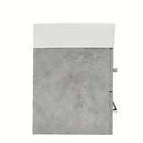Viseča kopalniška omarica s keramičnim umivalnikom SAT Cube Way 60x46 cm v dekorju beton