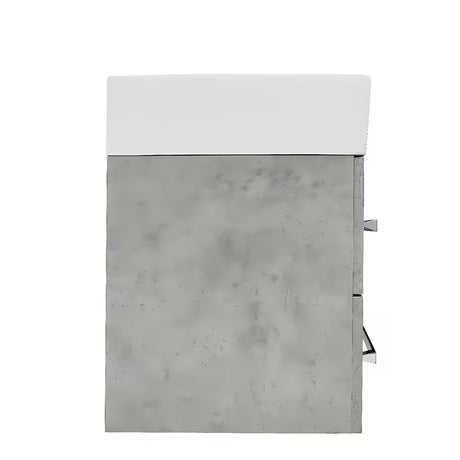 Závěsná koupelnová skříňka s keramickým umyvadlem SAT Cube Way 60x46 cm v dekoru beton