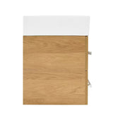 Závěsná koupelnová skříňka SAT Cube Way s keramickým umyvadlem v dekoru dub hickory 60x46x53 cm
