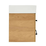Závěsná koupelnová skříňka s keramickým umyvadlem SAT Cube Way 60x53x46 cm v dekoru dub hickory