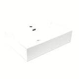 Bílé keramické závěsné umyvadlo SAT Cube Way 60x42 cm s otvorem pro baterii uprostřed
