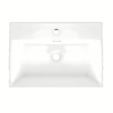 Bílé keramické závěsné umyvadlo SAT Cube Way 60x42 cm s otvorem pro baterii uprostřed