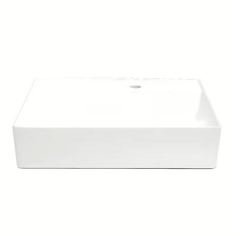 Bílé keramické závěsné umyvadlo SAT Cube Way 60x46 cm s odkládací plochou vlevo