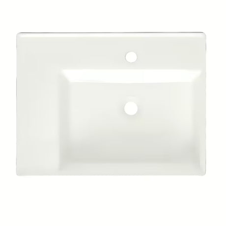 Bílé keramické závěsné umyvadlo SAT Cube Way 60x46 cm s odkládací plochou vlevo