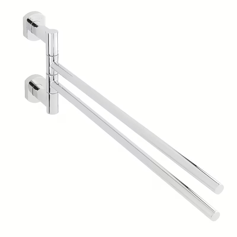 SAT Cube Way nástěnný držák ručníků a osušek se dvěma sklopnými rameny v provedení chrome.