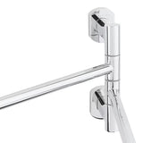 SAT Cube Way nástěnný držák ručníků a osušek se dvěma sklopnými rameny v provedení chrome.