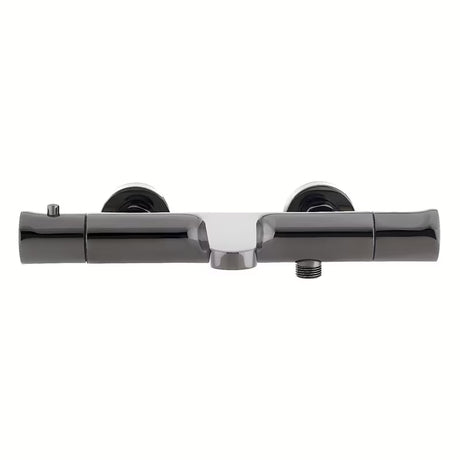 Termostatická nástěnná vanová baterie SAT Dark v matném provedení PVD gun metal bez sprchového setu.