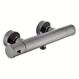 Termostatická nástěnná sprchová baterie SAT Dark v povrchové úpravě PVD gun metal bez sprchového setu.