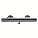 Termostatická nástěnná sprchová baterie SAT Dark v povrchové úpravě PVD gun metal bez sprchového setu.
