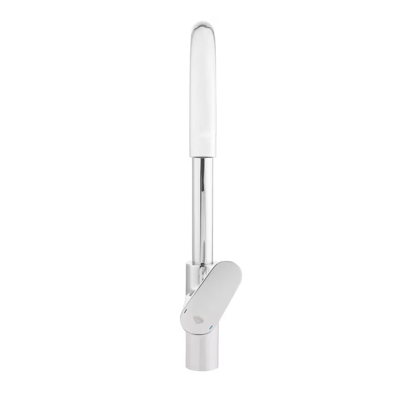 Chromová dřezová baterie SAT Dark s pákovým ovládáním a otočným raménkem