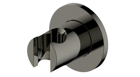 Mosazný držák sprchy SAT Dark s povrchovou úpravou PVD Gun Metal pro montáž vrtáním.