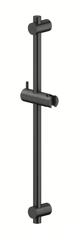 Sprchová tyč SAT Dark v povrchové úpravě PVD gun metal, délka 58 cm a průměr 22 mm.