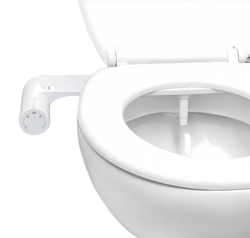 Bílé bidetovací podsedátko SAT Easybidet pro instalaci pod WC sedátko bez připojení k elektřině.