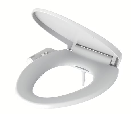 Bílé bidetovací podsedátko SAT Easybidet pro instalaci pod WC sedátko bez připojení k elektřině.